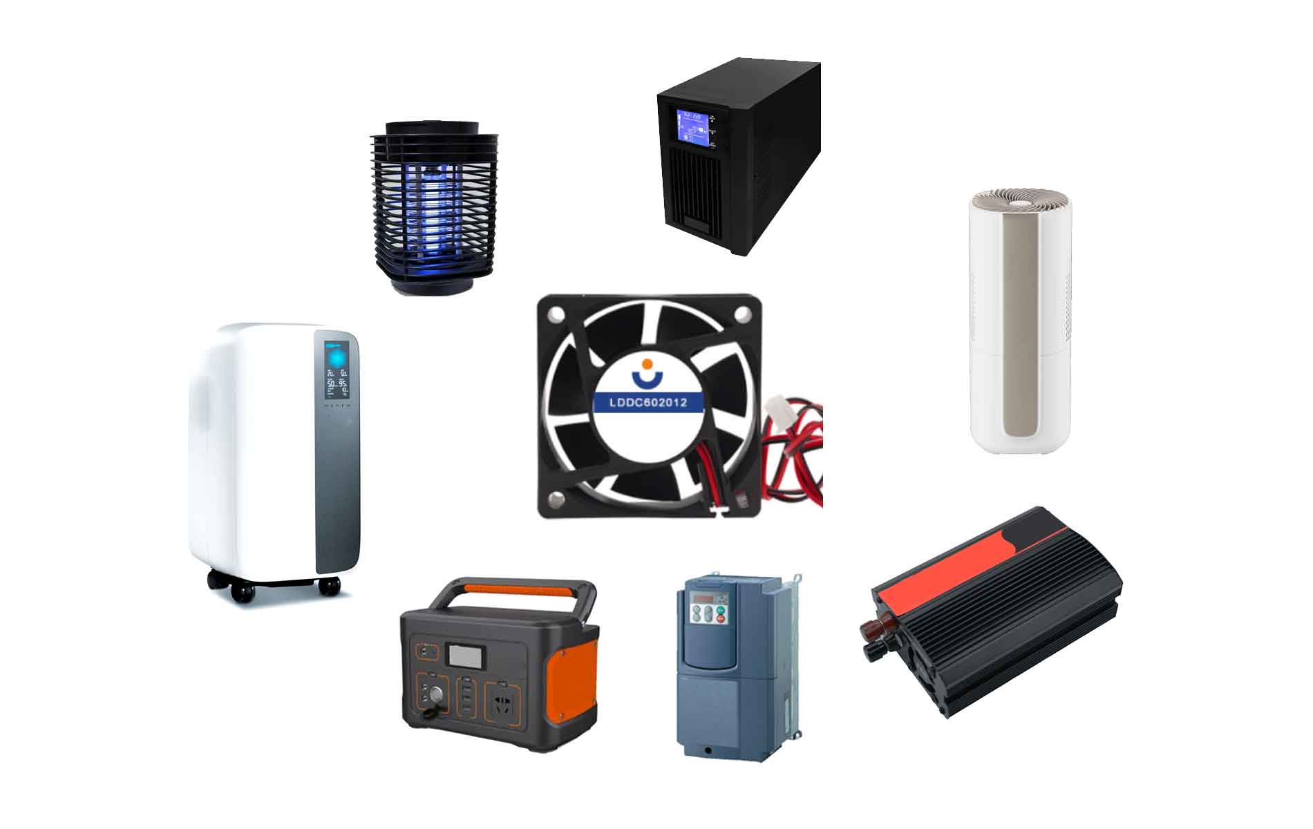 LD DC6020  12V/24V/48V Axial Flow Cooling Fan Ball Bearing